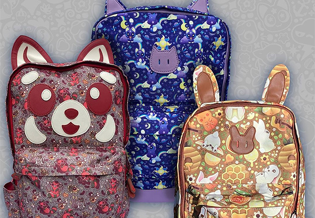 Three animal-themed backpacks